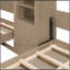 Dual Twin size Wall Murphy Beds with Cabinets and Shelves-302043821