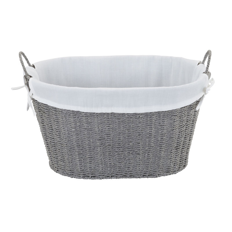 Wicker Laundry Basket with Handles, Handwoven Willow, Removable and Washable Liner, Great for Carrying Laundry or Storing Linens