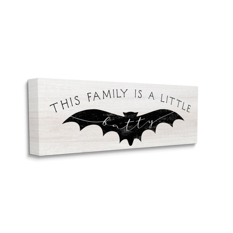 «Family's a Little Batty» par Daphne Polselli - impression d'art graphique, Wrapped Canvas, 40" H x 17" W x 1.5" D