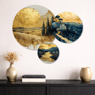 «Istanbul Cappadocian Sunrise I», ensemble de 3 reproductions d'art sur métal