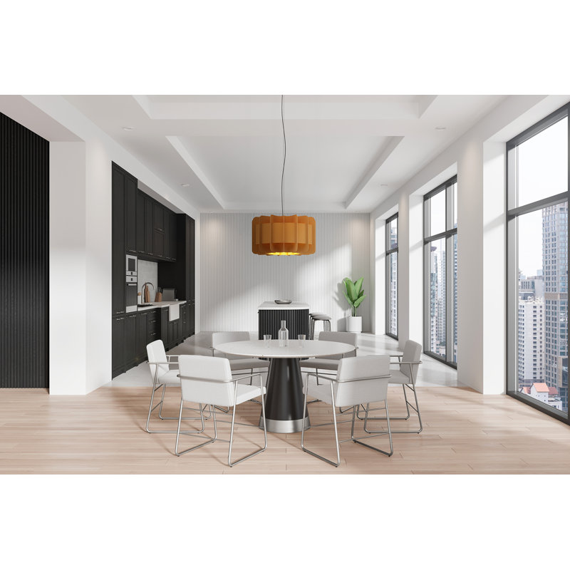 Clarissa 1-Light Single Pendant, 16.5" H x 29.8" W x 29.8" D, Yellow