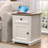 Vianet 24'' Tall End Table with Storage Drawer and Built-In Outlets-731881562