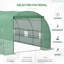 Serre de plain-pied en acier galvanisé vert avec ventilation en filet, 19 pi x 10 pi x 7 pi