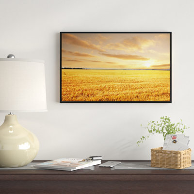 " Large Field Under Cloudy Sky "