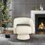 Fauteuil d'appoint pivotant rembourré de 27,8 po de largeur-750032888