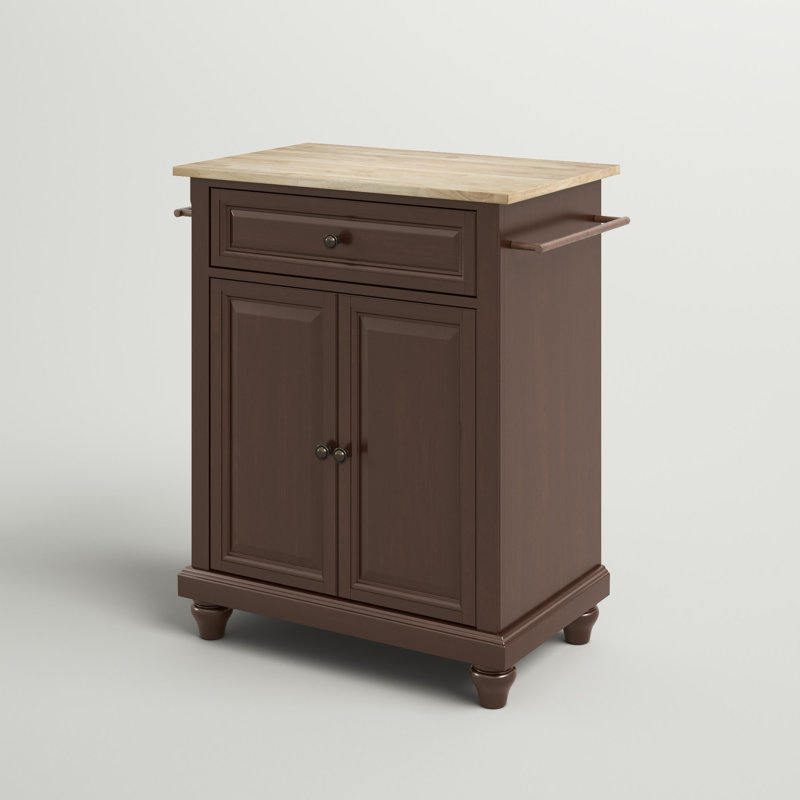 Hedon Solid Wood Kitchen Cart - Thumbnail 3