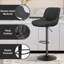 Tabourets de bar pivotants réglables avec dossier - Chaises à hauteur de comptoir en tissu Tech avec repose-pieds, rotation à 360 °, pour îlot de cuisine, bar ou salle à manger, capacité de 300 lb-1264668354-1239697493
