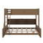 Lit simple superposé au-dessus de grand lit simple avec rangement, lit superposé en bois massif avec armoires de rangement et ports USB-662952074