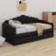 Lit de jour rembourré avec couchette, canapé-lit en velours avec ports de chargement USB, aucun sommier nécessaire, taille simple-1770151066