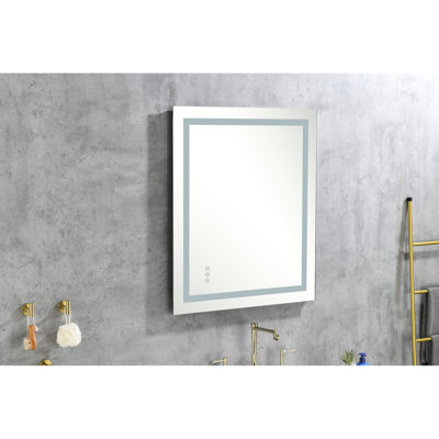 Large Fog Led Bathroom Mirror 40"X36": Dimmable, 3 Colors, Memory For A Cozy Style 40"X36" Fog: Colours, Refined Aesthetic