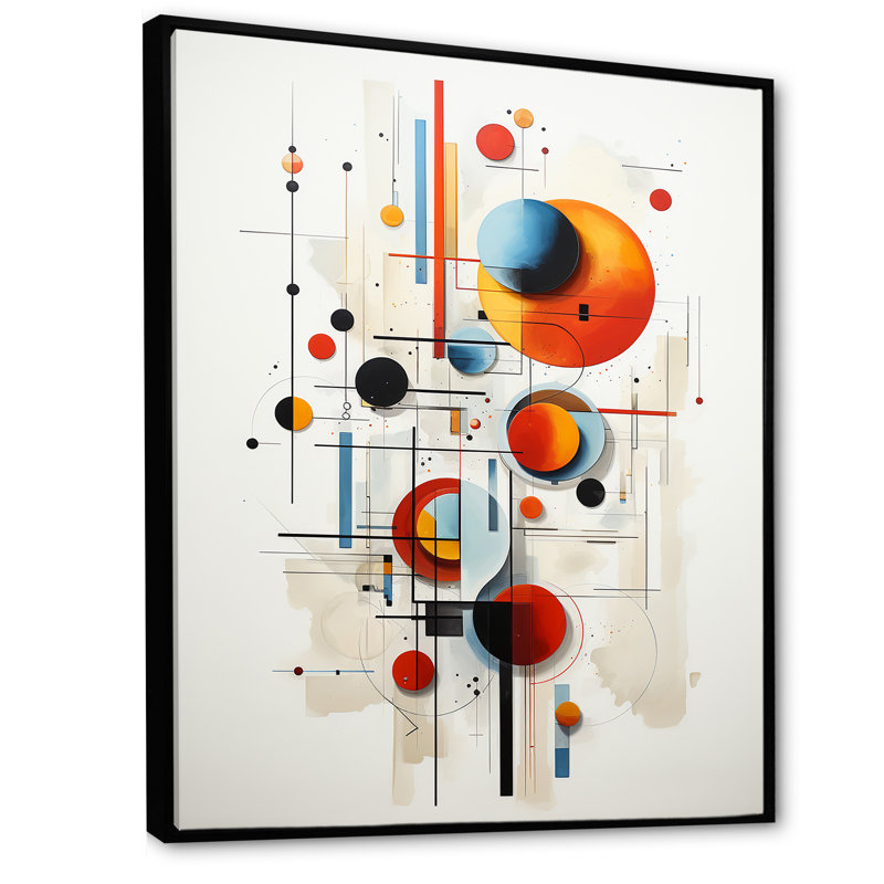 «Jacquelene Colorful Suprematism Pure Abstractions II», reproduction sur toile, Cadre flottant noir