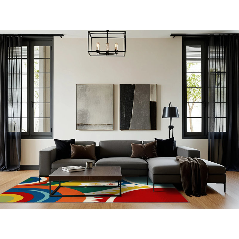 Retro Swagger Rug, Round 4'