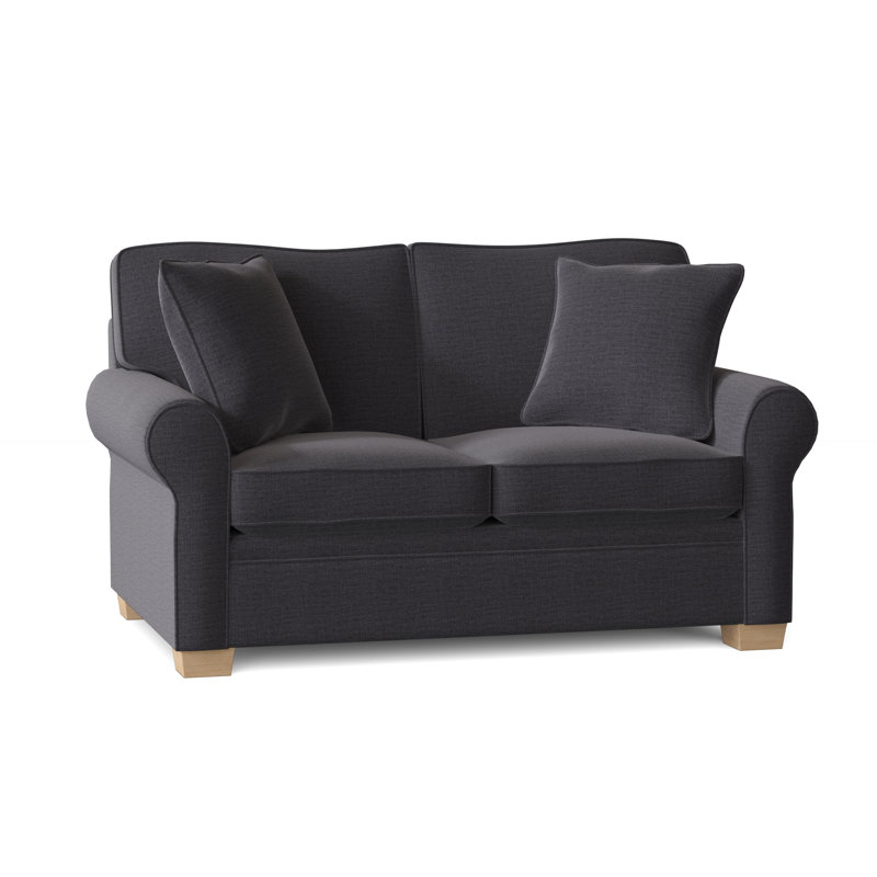 Drake Upholstered 61'' Reclining Sofa, Unfinished, Jango Charcoal