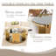 Table basse circulaire en acier inoxydable de style moderne et minimaliste moderne, comptoir en verre trempé noir, table basse de salon-220615713