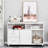 Printer Stand, Home Office Mobile Cabinet With Caster Wheels, 2 Locking Breaks and Drawer