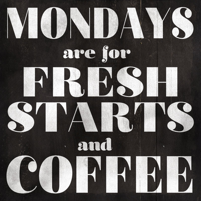 Mondays Afor - Wrapped Canvas Print, 30cm H x 30cm W x 3.8cm D
