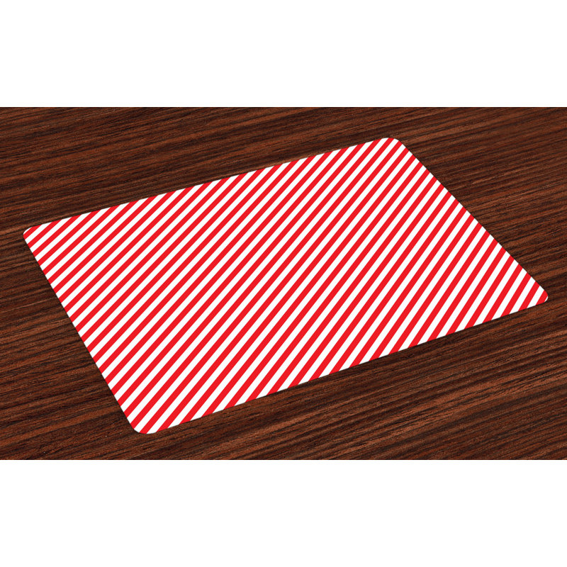 Zelma Candy Cane Diagonal Placemat