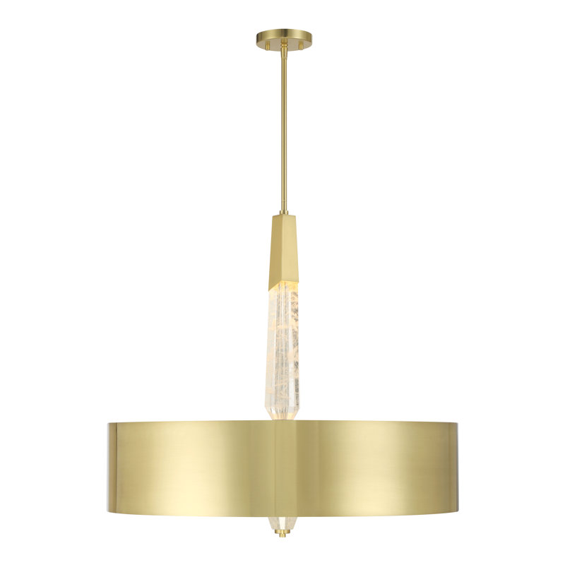Alheide 1 - Light LED Drum Pendant, Brass