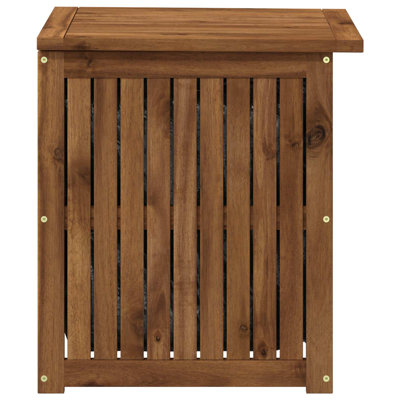 vidaXL 48.5 cm W Acacia Solid Wood Flip Top Deck Box