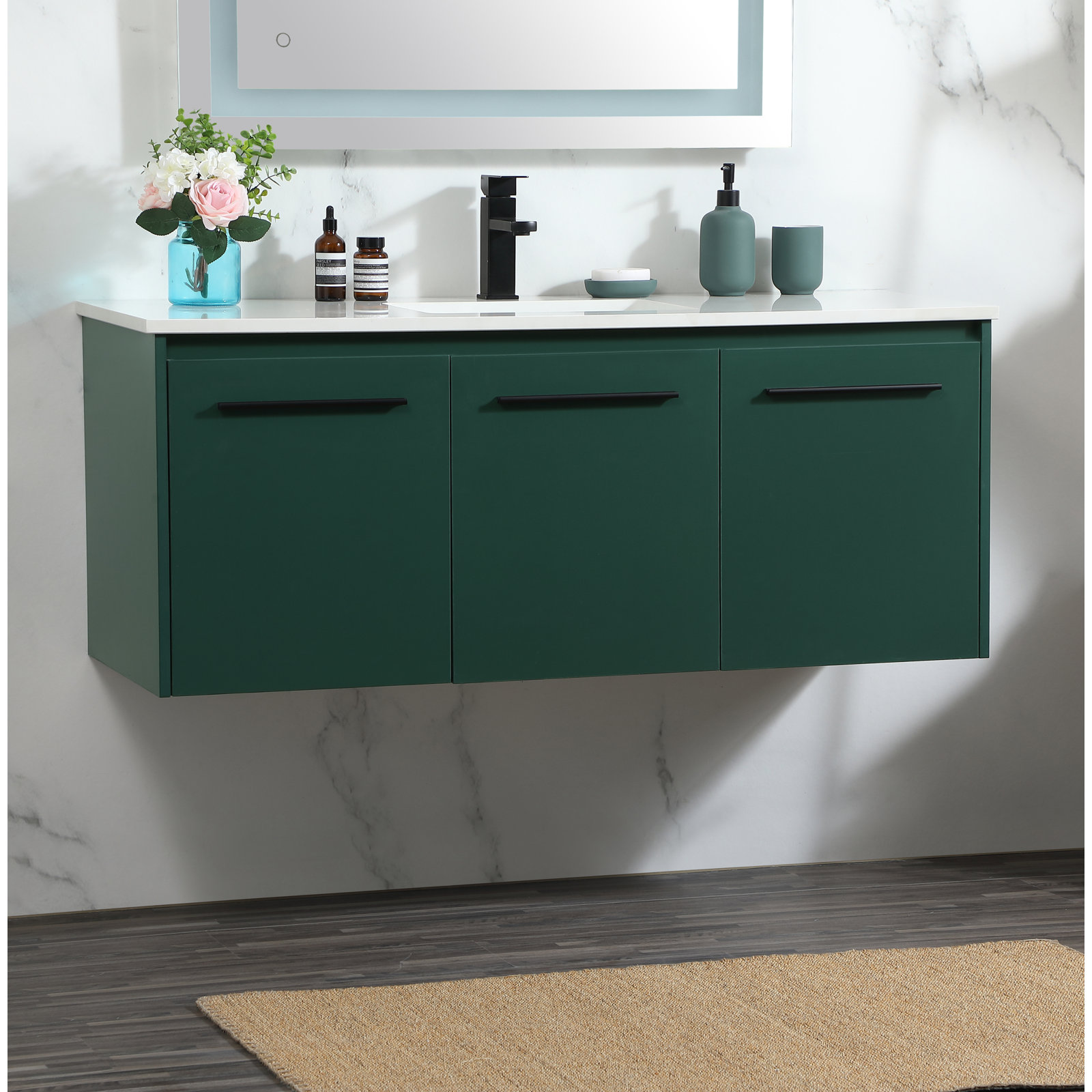 Penn 48'' Single Bathroom Vanity, Green