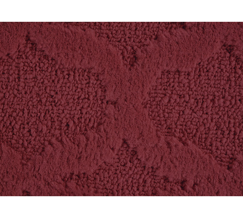 Tapis touffeté à motif géométrique rouge chili, Rectangulaire 3 pi x 5 pi