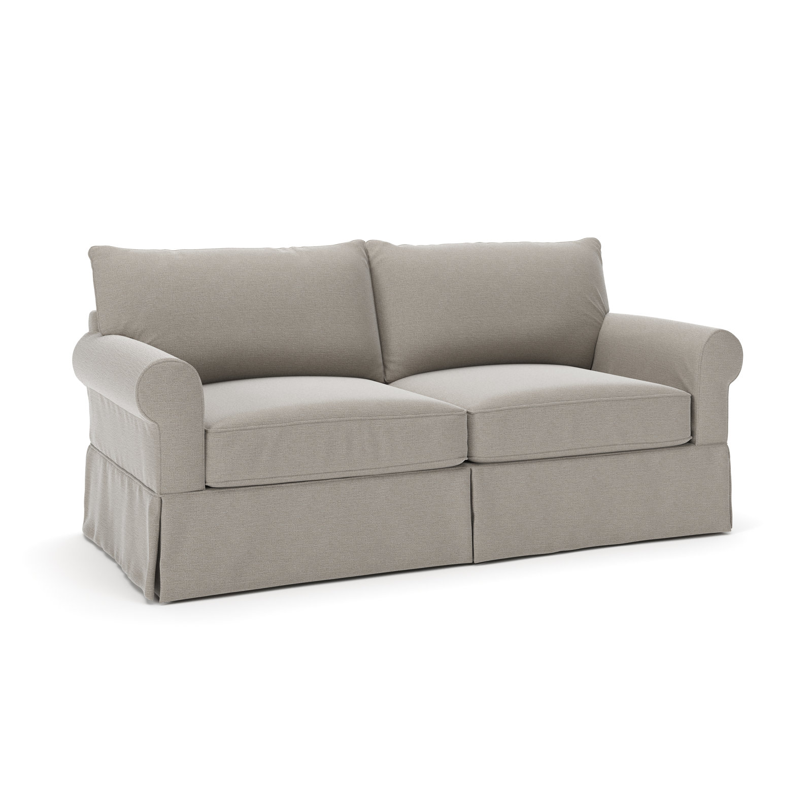 Amari 83'' Slipcovered Sofa, Drusky Linen Sustain® Basketweave