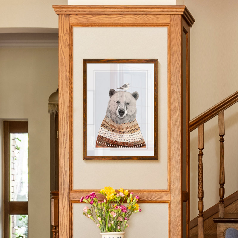 « fair ile bear ii » par paul cezanne-photo-cadre, reproduction d’art, H 38 po x l 28 po x P 1,25 po, Blanc