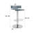 Tabouret réglable gris et chrome avec pivot