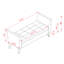 Banc de 51,5 po en velours capitonné avec rangement et pieds en bois-475861699
