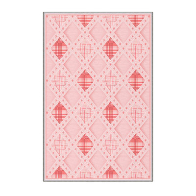 Antibacterial Woven Carpet (3D Digital Print) 4.0 x 5.9 Feet, 100% Polyester, Pile Height: 0.3 Inches | PVC Felt Dot Non-Slip Underside, Machine Washable, Perfect for Living Room & Bedroom Decor