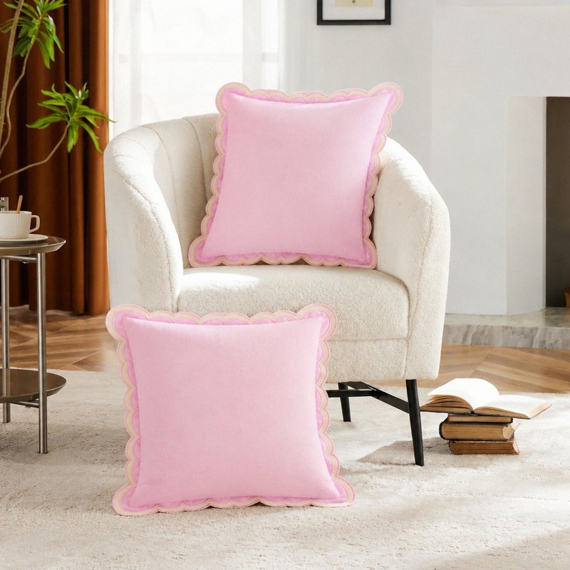 Housses de coussin 18 x 18 pouces, Rose