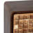 Decorative Solid Wood Accent Cabinet With Textured Geometric Doors - Modern Narrow Storage Cabinet For Entryway And Living Room - 33", Brown