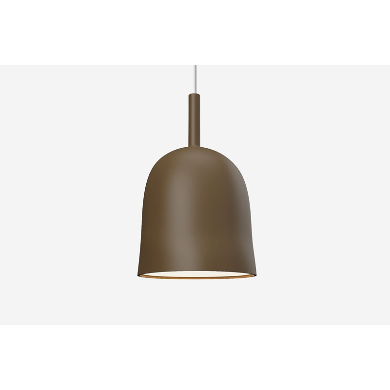 Vessel Pendant Light, Walnut, White, 24.5'' H x 9'' W x 9'' D