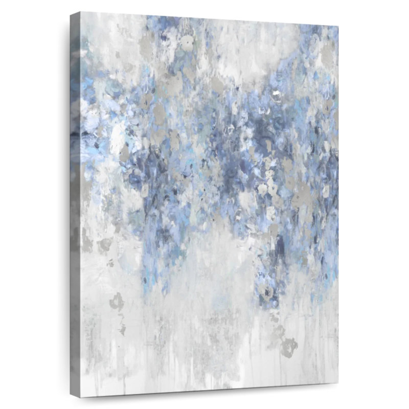 Avery Cascade Blue With Silver, 45" H x 30" W