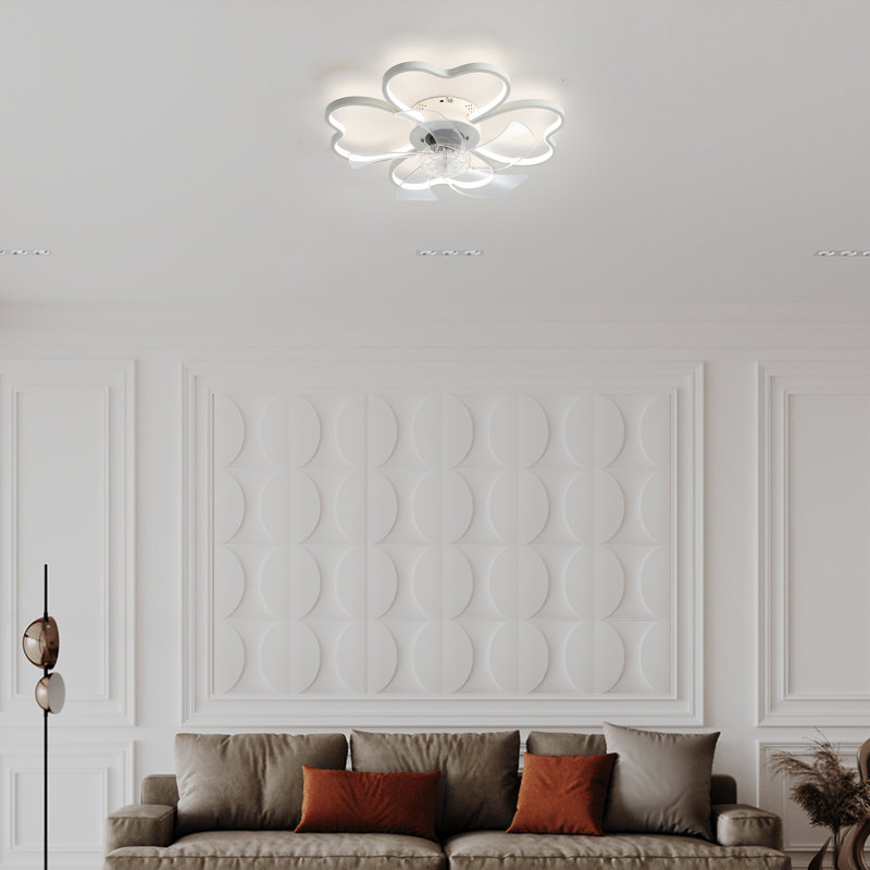 Ventilateur de plafond 20 po avec 2 DEL, Blanc
