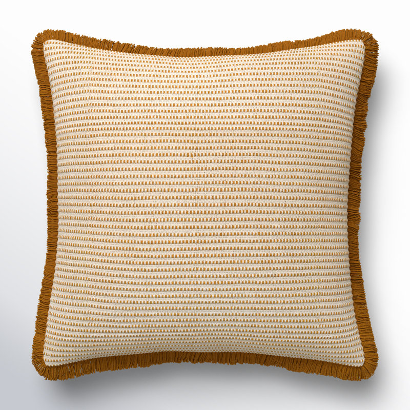Coussin 100% coton Kava, rouille, Duvet, 20 po x 20 po