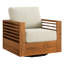 Fauteuil de patio pivotant en bois d'acacia