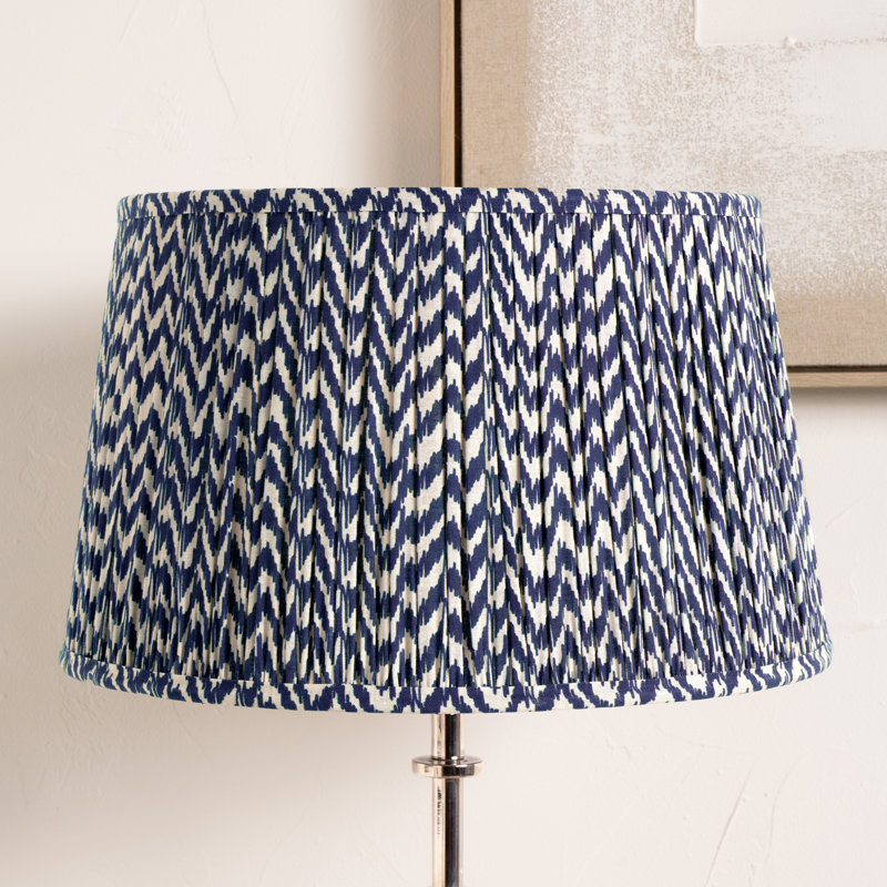 Mio Empire Cotton Lamp Shade ( Uno ), 24.5cm H x 40cm W x 40cm D, Blue
