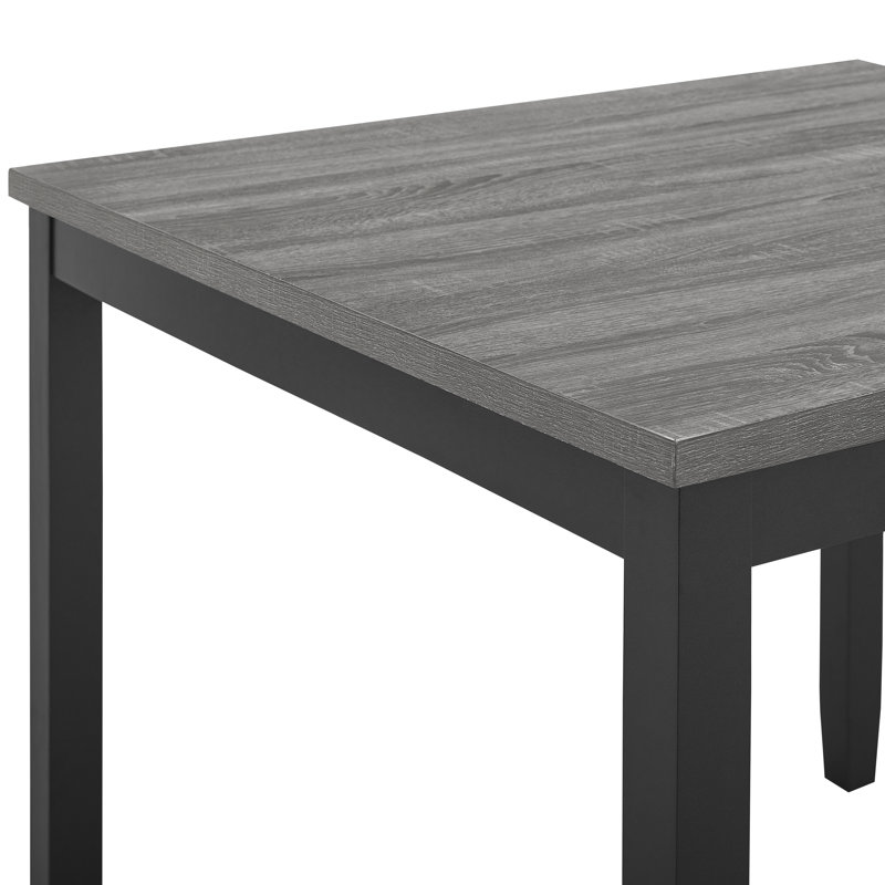 Rielle 4 - Person Four Leg Dining Set, Gray, 36”H x 42”L x 42”W