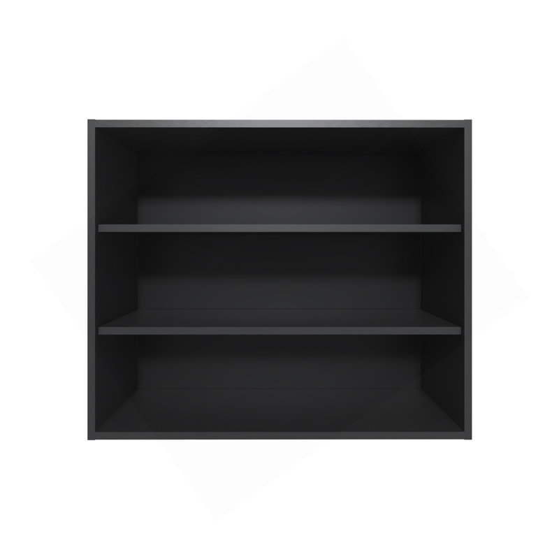 Armoire murale ouverte à 3 niveaux H 36 po x H 30 po Wally, tablette murale, armoire de rangement, tablette cubique, bureau, salon, garage noir
