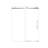 Frameless Single Sliding Shower Door  48 "W X 76" H, 1/4 "(6 Mm) Clear Tempered Glass, Explosion Proof Film, Stainless Steel Handle Square Tube Track  Brushed Nickel-125341065