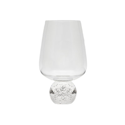 Ensemble de 6 verres à vin sur piédestal boule de cristal