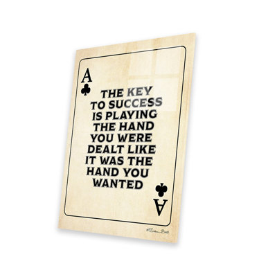 Ace Of Clubs Print On Acrylic Glass