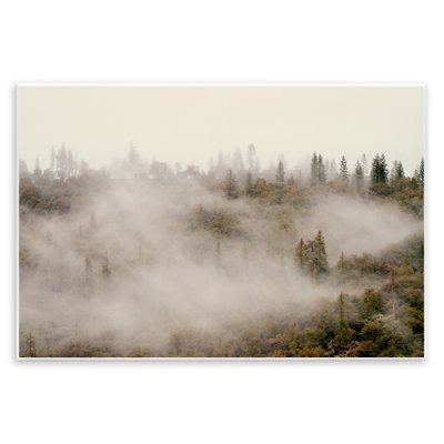 Plaque murale matin brouillard sur arbres, design par Gemma Bardot