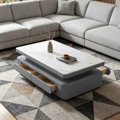 Modern Living Room Rectangle Storage Coffee Table