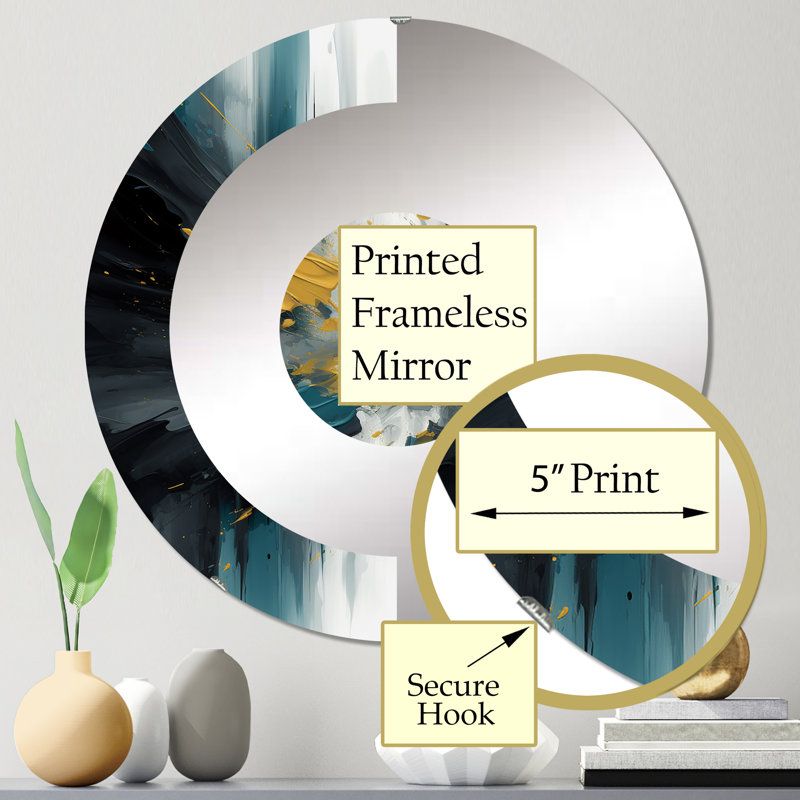 Miroir mural demi-cercle Kastel, 23,6 po x 23,6 po