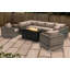 Ensemble de conversation modulaire 9 pièces avec foyer en métal et coussins Sunbrella Lsi-381811097