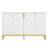 59.74" Luxury White & Gold Buffet Sideboard Cabinet With Storage & Geometric Doors-24041935