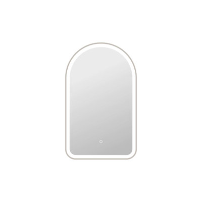 36 Inch Arch LED Front and Backlit Wall Mirror in Silver