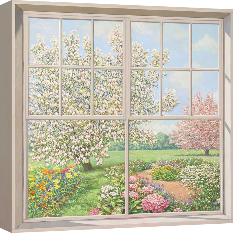Window On The Garden by Andrea Del Missier - Wrapped Canvas Print, 70 cm H x 70 cm W